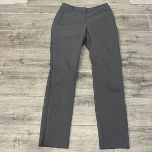 H & M Womens Slim Straight Leg Dress Pants Mid Rise Regular Fit Gray Size 2